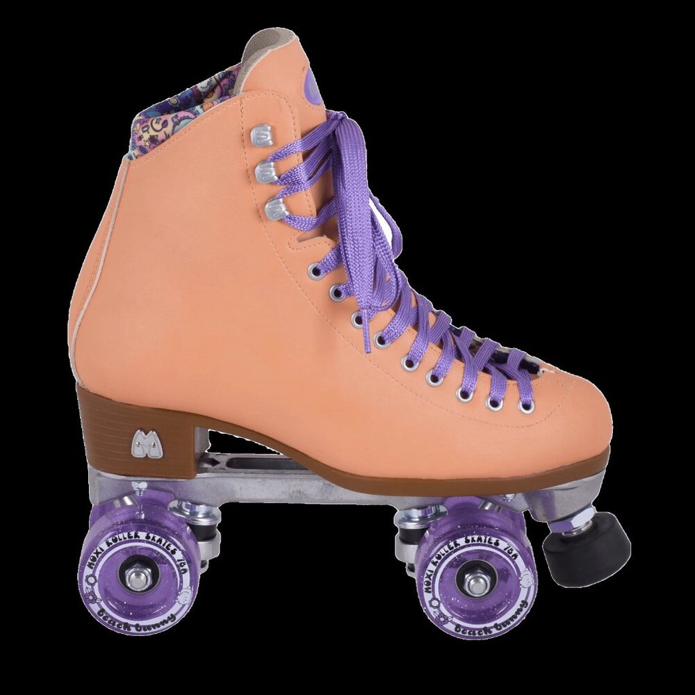 Moxi Beach Bunny Roller Skates, Peach Blanket, Size 7 (fits like 8), like new - Picture 4 of 14